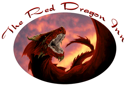 Red Dragon Inn logo - a fire-breathing dragon
